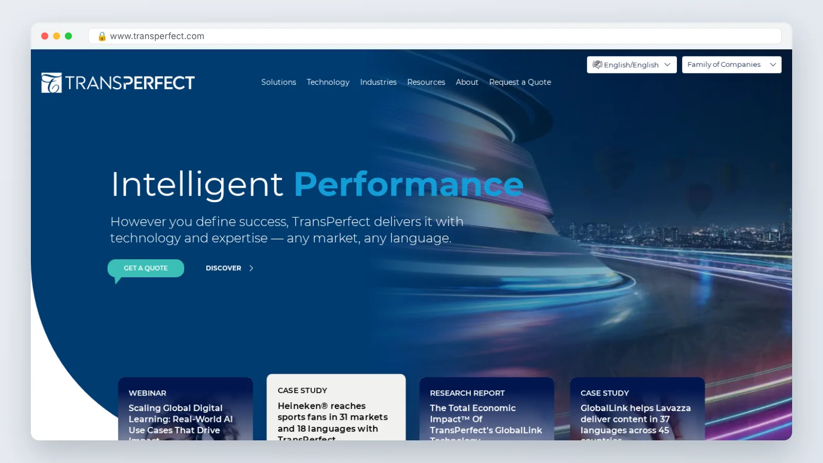 TransPerfect official site preview